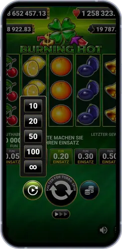Burning Hot Slot – Drehungen im Spielverlauf
