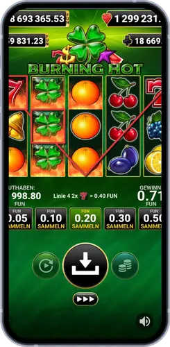 Burning Hot Slot – Spielablauf auf den Walzen